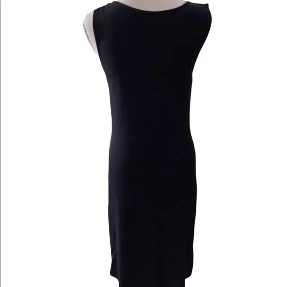 Max Studio black knit dress with pale pink embroidery design size M - Picture 5 of 8